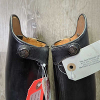 IVR "Rubin" Dressage Boots, Zips, Gold forms *vgc, clean, mnr scuffs, stains, scratches, sticky zips & snaps, older?
