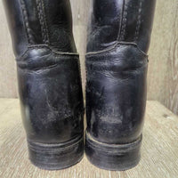 IVR "Rubin" Dressage Boots, Zips, Gold forms *vgc, clean, mnr scuffs, stains, scratches, sticky zips & snaps, older?
