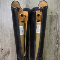 IVR "Rubin" Dressage Boots, Zips, Gold forms *vgc, clean, mnr scuffs, stains, scratches, sticky zips & snaps, older?
