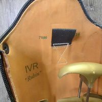 IVR "Rubin" Dressage Boots, Zips, Gold forms *vgc, clean, mnr scuffs, stains, scratches, sticky zips & snaps, older?
