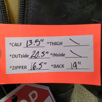 IVR "Rubin" Dressage Boots, Zips, Gold forms *vgc, clean, mnr scuffs, stains, scratches, sticky zips & snaps, older?
