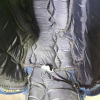 Padded Quilt Boot Bag, Zipper *gc/fair, older, dirty, hole, frays
