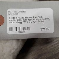 Fleece Fitted Hunter Pad *gc, clean, pills, mnr hair, clumpy, stains, rubs, dingy
