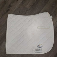 Quilt Dressage Pad *gc, clean, older, pilly, mnr stains, hair, curled edges, puckers, dingy

