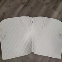 Quilt Dressage Pad *gc, clean, older, pilly, mnr stains, hair, curled edges, puckers, dingy
