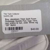 Thick Quilt Foam Dressage Saddle Pad, tags *new, mnr stains & hair, older
