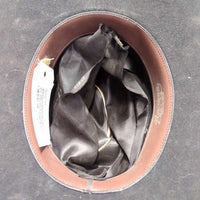 Felt Western Hat, Hard Plastic Hat Box *Hat: fair, dirty, older, hairy & torn lining Box: dirty, faded, taped residue
