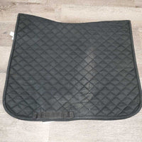 Quilt Dressage Saddle Pad *gc, clean, mnr hair, residue, stains?, unstitched, rubs, faded
