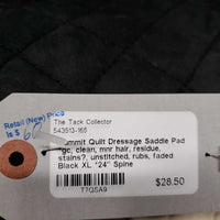 Quilt Dressage Saddle Pad *gc, clean, mnr hair, residue, stains?, unstitched, rubs, faded
