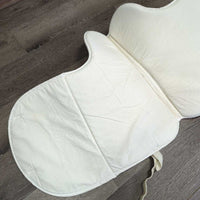 Foam Fitted Dressage Saddle Pad *gc/fair, v.stained, clean, dingy, puckers, older
