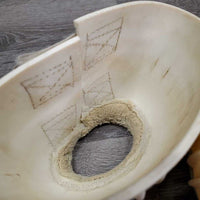 Pr Ribbed Rubber Bell Boots, fleece tops, velcro *gc, clean, stained, frayed velcro, discolored, thin/frayed velcro