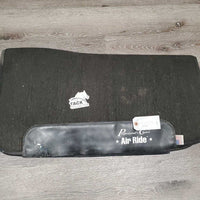 Fleece Lined Woven Top Western Saddle Pad *gc, dirty, hair, rubs, melted?, mnr clumpy