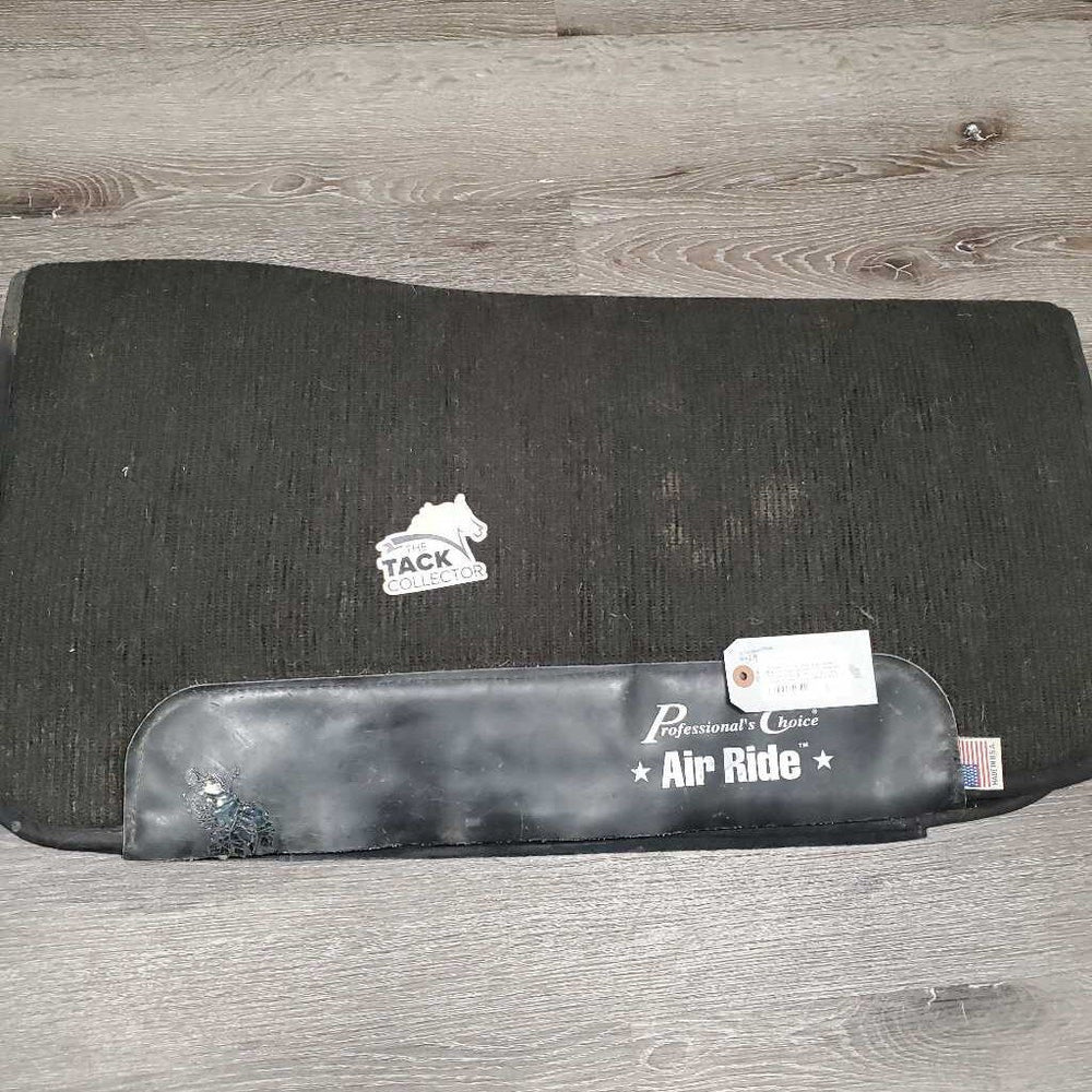 Fleece Lined Woven Top Western Saddle Pad *gc, dirty, hair, rubs, melted?, mnr clumpy