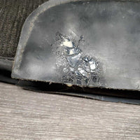 Fleece Lined Woven Top Western Saddle Pad *gc, dirty, hair, rubs, melted?, mnr clumpy