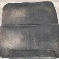 Fleece Lined Woven Top Western Saddle Pad *gc, dirty, hair, rubs, melted?, mnr clumpy
