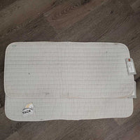2 Thick Cotton Leg Quilts *gc, clean, dingy, unstitched seams, rubs, pills, puckers, older, stains
