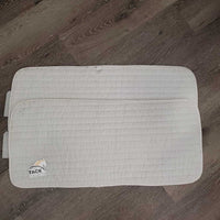 2 Thick Cotton Leg Quilts *gc, clean, dingy, unstitched seams, rubs, pills, puckers, older, stains

