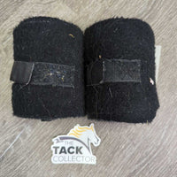 2 Fleece Polos *gc/fair, clean, older, edge rubs, clumpy, hairy, linty, hairy velcro
