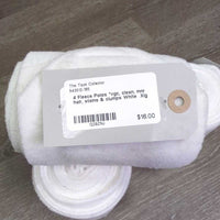 4 Fleece Polos *vgc, clean, mnr hair, stains & clumps
