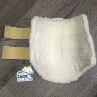 Closed Boots, fleece lined, veclro *gc, clean, hair, rubs, scrapes, stains, clumpy, older
