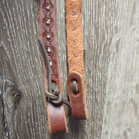 Cowtown One Ear Soft Stamped Headstall, leather laces, tag *new
