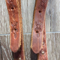 Cowtown One Ear Soft Stamped Headstall, leather laces, tag *new
