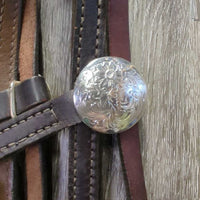 Wst Headstall, Browband Plate, Conchos *xc/like new, clean, mismatched Throatlatch
