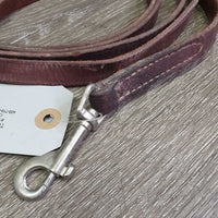 Soft Leather Dog Leash, loop handle *gc, stains, scrapes, twist, bent
