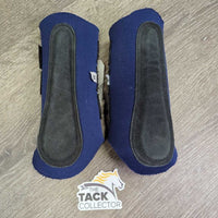 Pr Neoprene Closed Boots, velcro *gc, clean, edge rubs & pills, faded, older, rubs
