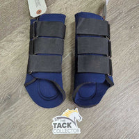 Pr Neoprene Closed Boots, velcro *gc, clean, edge rubs & pills, faded, older, rubs
