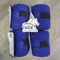 4 Thin Fleece Polos *gc, clean, hairy, stretched edges, clumpy
