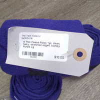4 Thin Fleece Polos *gc, clean, hairy, stretched edges, clumpy
