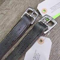 Thick Stirrup Leathers *fair, CRACKS, clean, uneven, faded, older, xholes
