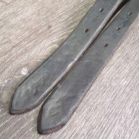 Thick Stirrup Leathers *fair, CRACKS, clean, uneven, faded, older, xholes
