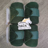 4 Stretchy Cotton Leg Wraps *gc, faded, stains, discolored, older, rubs, pills, curled velcro, clean
