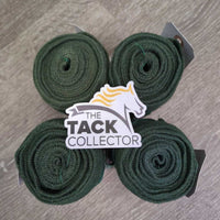 4 Stretchy Cotton Leg Wraps *gc, faded, stains, discolored, older, rubs, pills, curled velcro, clean

