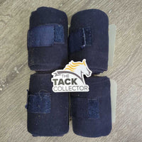 4 Stretchy Cotton Leg Wraps *vgc, faded, clean, older, hairy, rubs, discolored
