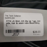LS Shirt, 2/3 Zip Up *vgc, mnr pills, hair & seam rubs