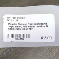 Narrow Rsd Browband *vgc, clean, mnr seam residue & seam rubs
