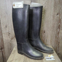 Tall Rubber Riding Boots *gc, mnr dirt, stains, scratches, faded & scuffs
