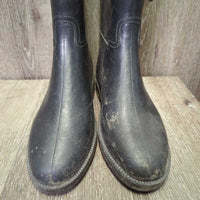 Tall Rubber Riding Boots *gc, mnr dirt, stains, scratches, faded & scuffs
