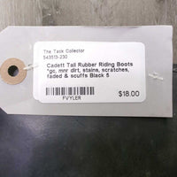 Tall Rubber Riding Boots *gc, mnr dirt, stains, scratches, faded & scuffs
