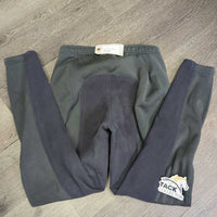 Full Seat Fleece Lined Winter Breeches, Pull On *gc, seam puckers, mnr hair & threads, cracking logo, older?
