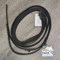Narrow Cotton Web Draw Reins, Leather Buckle Loop Ends *like new
