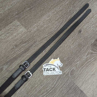 Narrow Cotton Web Draw Reins, Leather Buckle Loop Ends *like new
