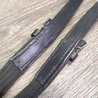 Narrow Cotton Web Draw Reins, Leather Buckle Loop Ends *like new
