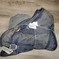 Hvy Hi Neck Winter Blanket, 0 legs *gc/fair, 0 wpf, older, v. faded, tears, hair, dirt, stains, snags, rubs, smells