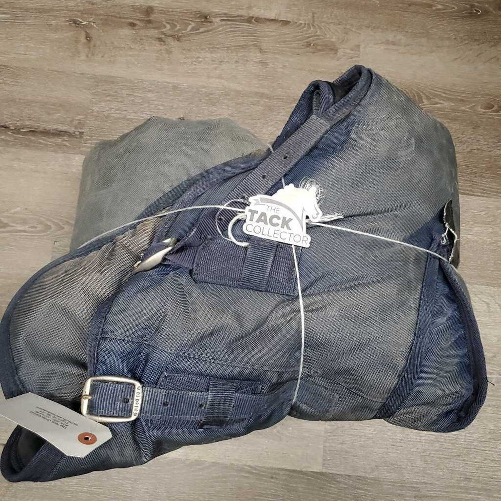 Hvy Hi Neck Winter Blanket, 0 legs *gc/fair, 0 wpf, older, v. faded, tears, hair, dirt, stains, snags, rubs, smells