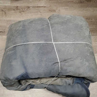 Hvy Hi Neck Winter Blanket, 0 legs *gc/fair, 0 wpf, older, v. faded, tears, hair, dirt, stains, snags, rubs, smells
