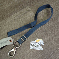 Adjustable Nylon Web Bucket Strap, loop, snap *gc, rust, mnr dirt, rubs, frays, folded & curled
